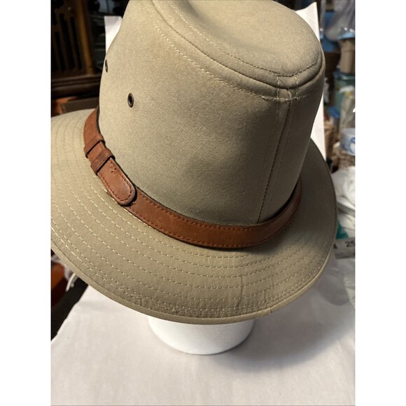 Vintage London Fog Mens Fedora Size Small 6 3/4 - 6 7/8 Tan USA Leather Band - Picture 4 of 10